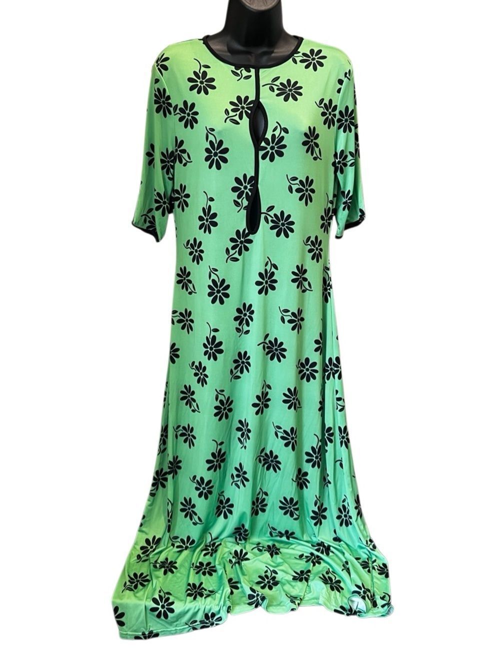 Asos Green Floral Stretch Dress Size 12